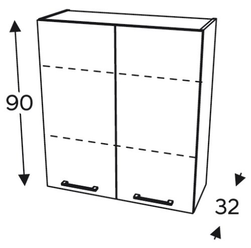 Kuchynská skrinka Mono Klasik W60/90