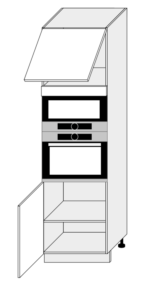 Kuchynská skrinka Platinum D14/RU/60/207 spotrebičová