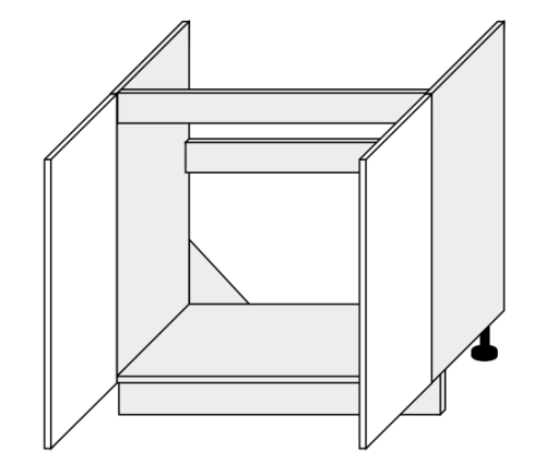 Kuchynská skrinka Titanium D8Z/80 drezová